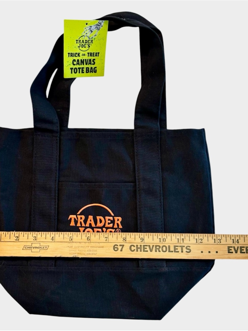 TraderJoe’s Canvas Mini Tote Halloween or Anytime New With Tag - Picture 5 of 5